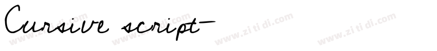 Cursive script字体转换